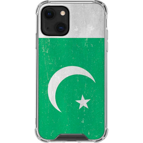 Pakistan Flag Distressed iPhone 13 Clear Case